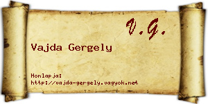 Vajda Gergely névjegykártya